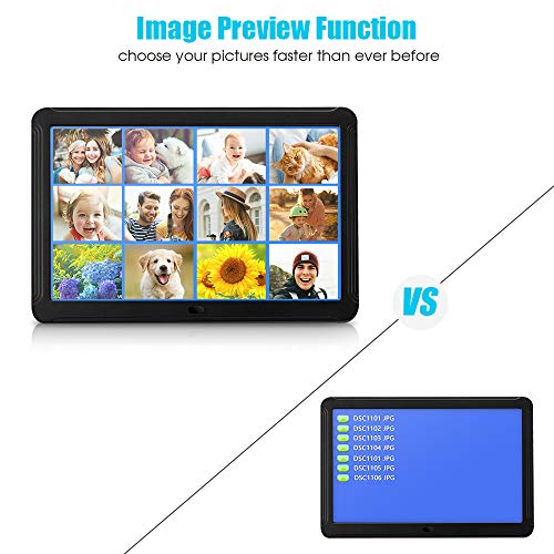 toberto Digital Photo Frame with 1920x1080 IPS Screen with 32G SD Card, Digital Picture Frame Support Adjustable Brightness Photo Deletion 1080P Video Music Slideshow Remote 16:9 Widescreen S (8 inch)