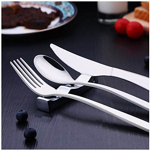Dinner knives GAKA Food Service Knives Steak Knives Heavy-Duty 18/10 Stainless Steel knives Superior Table Flatware Good For Dinners Parties And All Homes & Kitchens Occasions 6-Piece
