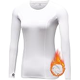 TERODACO Women's Fleece Lined Thermal Long Sleeve Running Athletic Shirts Compression Base Layer Yoga Shirts for Women