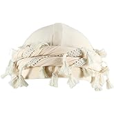 DouuYuhet Turban for Men, Vintage Twist Durag Scarf Head Wraps Satin Lined Halo Turban for Men Turban Tie Tassel Trim