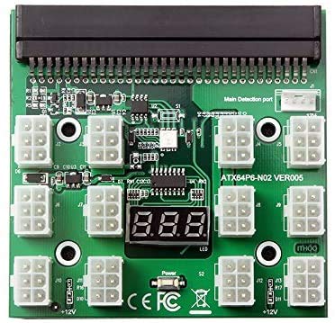 LeHang Power Supply Breakout Board Adapter DPS-1200FB/QB PCI-E 6Pin Add 2PSU Mining BTC