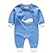 Auro Mesa Newborn Baby Knit Romper Blue Whale Infant Baby Clothes one Piece Baby Jumpsuits (3-6M)