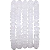 BEADIA Natural White Quartz Crystal Stone Rondelle 4x6mm Loose Semi Gemstone Beads for Jewelry Making 38cm