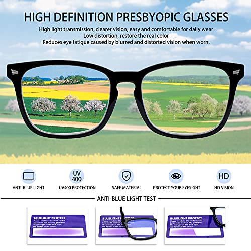 VIDEBLA 5-Pack Blue Light Blocking Reading Glasses Women Men,Computer Readers,Spring Hinge Anti Glare UV Ray Filter Eyeglasses(5 Pack Mix (Includes Reading Sunglasses) 2.25)