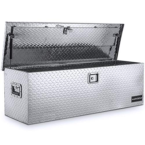 ARKSEN 49 Inch Heavy Duty Aluminum Bar Tread Tool Box, Waterproof Truck