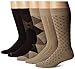 Dockers Men's 5 Pairs Classic Argyle Asst. Pattern Dress Crew Socks, Khaki Assorted, Shoe Size: 6-12