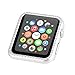 Clatune Bling Crystal Aluminum Alloy Bumper Case Shiny Rhinestone Diamond Protective Metal Frame Cover Compatible with 38mm Apple Watch Series 3/2/1 - Silver