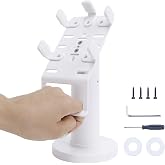 CRIZISTON Universal Square POS Machine Terminal Stand, White | Adjustable Square Credit Card Reader POS Stand, 7" Tall Swivel &amp; Tilt Terminal Holder with Complete Kit, Screw-in &amp; Adhesive