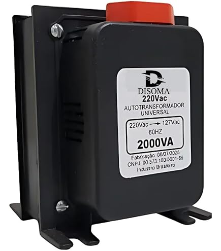 Transformador de voltagem 5000VA Bivolt Disoma 110V para 220V e