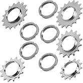 Yuauy 13T 14T 15T 16T 17T Bicycle Freewheels Single Speed Fixed Gear One Speed Bike Sprocket Cog w/Free Lock Ring 5 Sizes One Set
