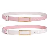 YooAi Womens Belt Reversible Leather Belt Skinny Thin Fashion Designer Waist Belts for Jeans Pants Dresses