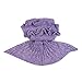 GoodStore Mermaid Tail Blanket for Kids, Toddler Polyester Crochet Knitting Sleeping Bag Blanket, Soft Warm and Cozy in Sofa Bed (Purple 135x65 cm / 53x25.5 inch)
