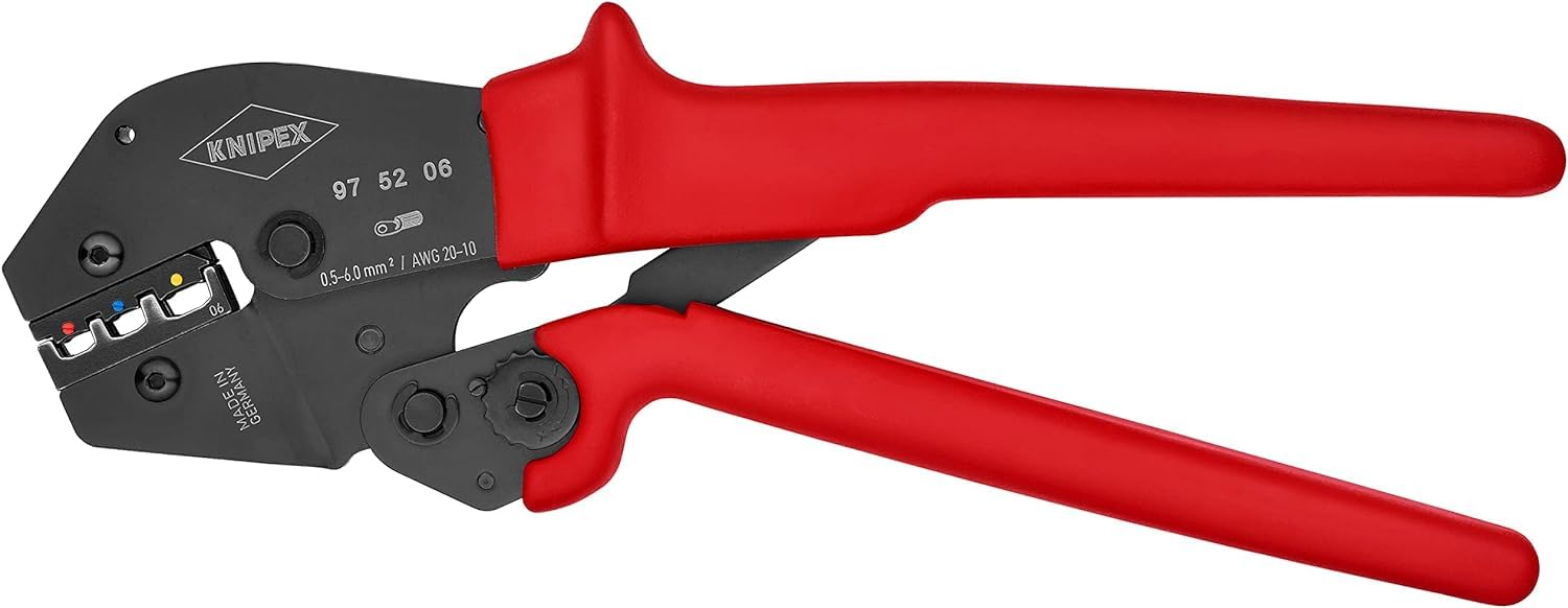 KNIPEX Crimping Pliers for Two-Hand Operation in Blister with Non-Slip Plastic Grips 250 mm, 97 52 06 SB