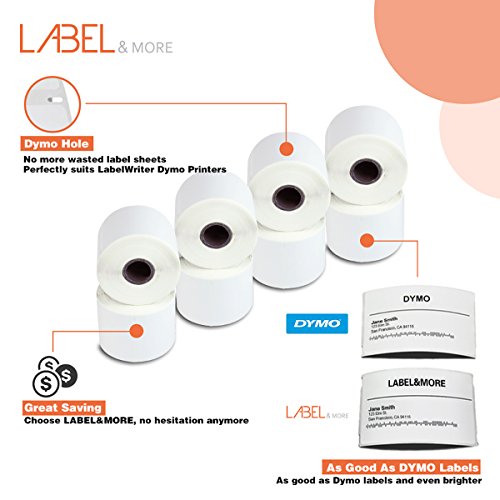 LABEL&MORE Dymo 30256 Label Compatible 2-5/16" X 4" Large Postage Shipping Labels Work with Dymo 400 450 LabelWriter Printers [4 Rolls, 1200 Labels] - Thumbnail 3