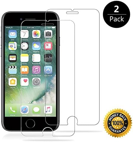 iPhone 8 Plus, 7 Plus, 6S Plus, 6 Plus Screen Protector Glass, VicKro iPhone 8, 7 Tempered Glass Screen Protector for Apple iPhone 8, 7, iPhone 6S, iPhone 6 2017 2016, 2015 (2-Pack)