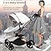 BABIFIS Baby Strollers 3 in 1 PU Leather Baby Carriage Eco-Friend Strong Light Baby Pram 0-4 Years Newborn Gifts D