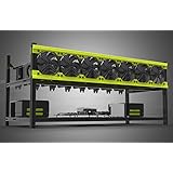 Veddha 8 GPU Deluxe Model Stackable Mining Case Rig Open Air Frame For ETH/ETC/ZCash/ZEC - Support arbitrary number of HIGH SPEED fans
