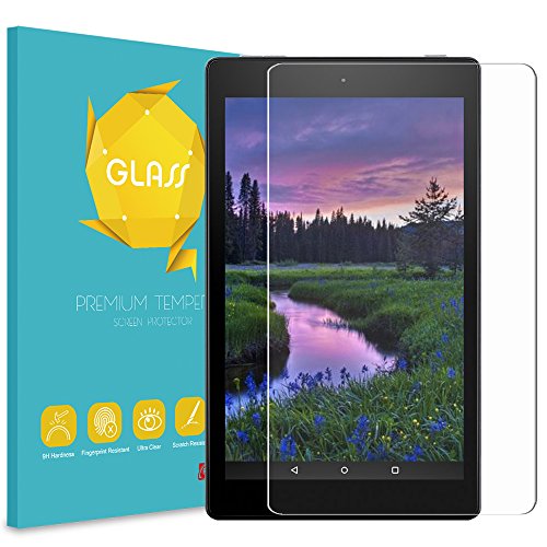 Fintie Screen Protector for Amazon Fire HD 8 Tablet (Compatible with 7th and 8th Gen Tablets, 2017 and 2018 Releases), 9H Hardness Tempered Glass Ultra Clear Scratch-Resistant Screen Protector Film