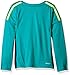 adidas Little Boys' Performance Logo Long Sleeve Tee Shirt, Tile Blue, 7X