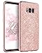 DUEDUE Galaxy S8 Plus Case Glitter,Sparkly Bling Slim Hybrid Hard PC Cover Shockproof Non-Slip, Full Body Protective Phone Cover Case for Samsung S8 Plus for Women/Girls,Rose Gold