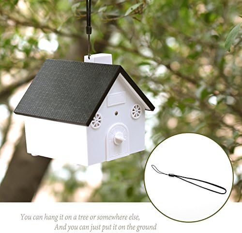 Ultrasonic Outdoor Bark Controller Anti-barking Devices Sonic Bark Deterrent by Homitem, No Harm To Dogs or other Pets,Plant,Human,Easy Hanging/Mounting,3 Modes,Birdhouse Shaped(White)