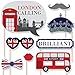 Big Dot of Happiness London - British Photo Booth Props Kit - 20 Count