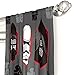 Star Wars Ep7 Rule Galaxy 63” Gray Drapery/Curtain 4pc Set (2 Panels, 2 Tie backs) - Kylo Ren & Stormtrooper - Official Star Wars Product