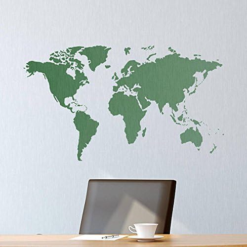 CraftStar World Map Stencil - DIY Feature Wall Art Template, Turquoise, A1 - Image 3