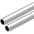 uxcell 6063 Aluminum Round Tube, 300mm Length 14mm OD 12mm Inner Dia Seamless Aluminum Straight Tubing 2 Pcs