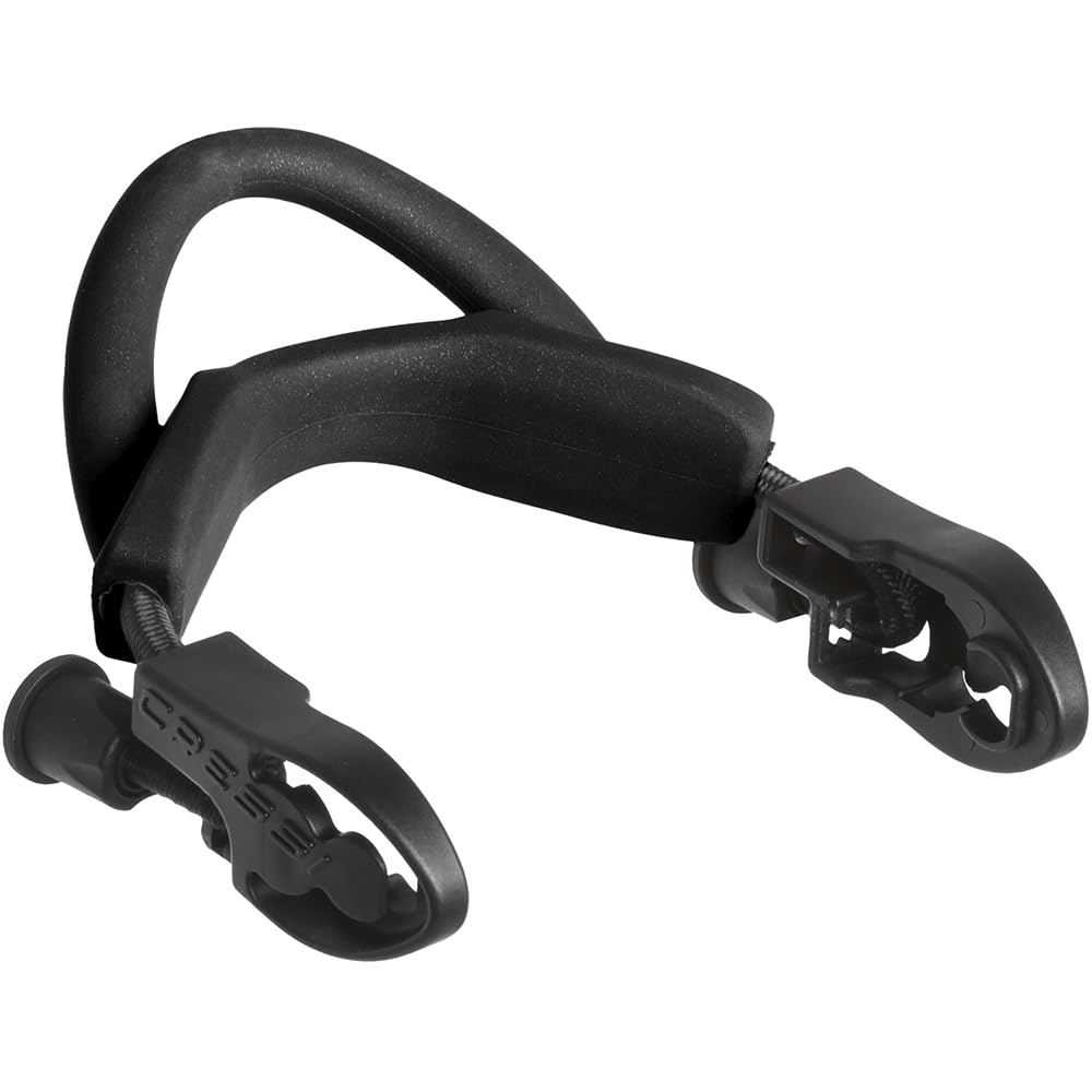 Cressi Unisex Maui (2pcs) Ebs Fin Straps, Black/Silver, One Size UK