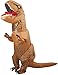 Halloween Inflatable T-Rex Dinosaur Blow Up Dress Up Funny Simulation Luxury Cosplay Costume Suit(Adult Size, Brown)