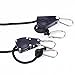 MAXBRHYDRO Game pad 2 Pack 10 ft Extension 2 Pair of 1/8 Inch Heavy Duty Adjustable Rope Clip Hanger (Black)