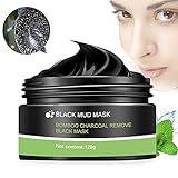 Peel Off Mask, Blackhead Peel Off Mask, Black Mask, Blackhead Remover Mask, Deep Cleaning Mask Tearing Style Purifying Mask, Active Natural Charcoal Mask Oil-control Anti Pore Acne Treatment (120g)
