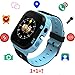 Kids Smart Watch GPS Tracker - Boys Girls Digital Watch Phone Wristband 2 Way Calling SOS Wechat Text Alarm Clock Camera Flashlight Learning Games Child Phone Watch for Children Age 3-12y(02 GM9 Blue)