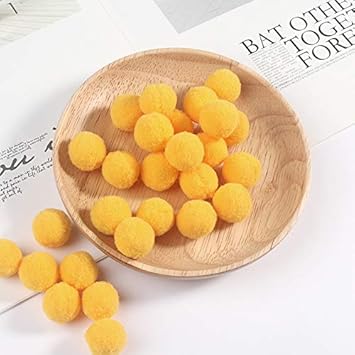 Amazon Com Premium 400 Pcs 10mm Golden Yellow Color Pom Poms Craft Pom Pom Balls Colorful Pompoms For Diy Creative Crafts Decorations Kids Craft Project Home Party Holiday Decorations Golden Yellow 10 Mm