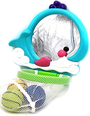 VERZABO Mirror Basketball Bath Toy Set for 12 Months Plus Children