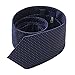 Coxeer Microfiber Men's Ties Necktie Classic Dot Tie for Wedding Formal Wear Business Dress (Check Navy Dark Blue)