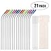 Metal Straws Stainless Steel Straws 16 Pcs 10.5