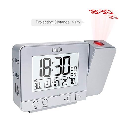 Despertador Proyector, Despertador Reloj Digital de Proyecció con ...