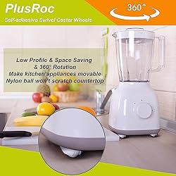 PlusRoc 8 Pack Self Adhesive Caster Wheels For