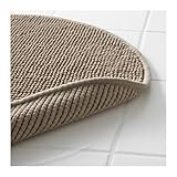 Ikea Beige Tan Supersoft Bath Shower Mat Rug Bathtub Bathroom Floor Round