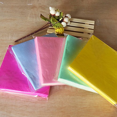 UPlama 5 colors 100Pcs Beverage Paper Napkins,2-Ply Paper Luncheon Napkins,12.8"12.8"Unfolded