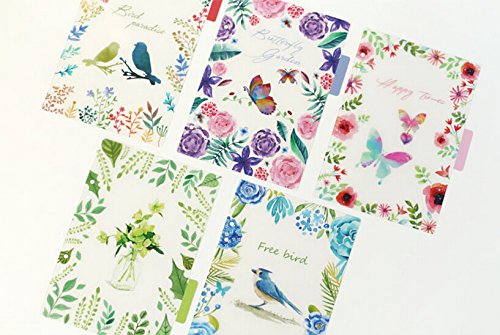 Funcoo 2 Sets 5 Pcs Plastic Binder Index Dividers Category Page Tab Indexing Cards + 2 2018 Calendar Dividers for A5 6-Holes Ring Binders/Planners Notebook/School Stationery (Style-1) - Thumbnail 4