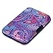 HDE RFID Credit Card Holder Front Pocket Hard Shell RFID Wallets for Women (Purple Paisley)