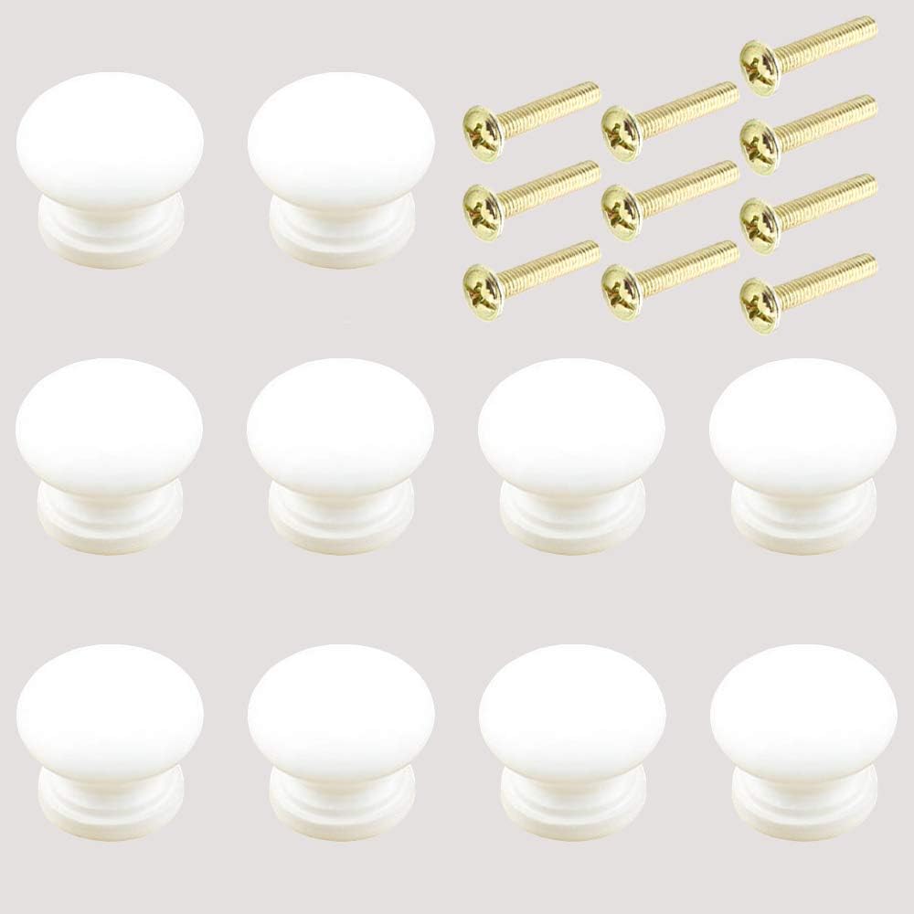 Ceqiny Perillas redondas de madera para cajón, pomos de madera para