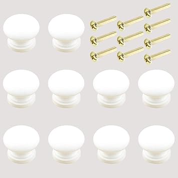 Ceqiny Perillas redondas de madera para cajón, pomos de madera para