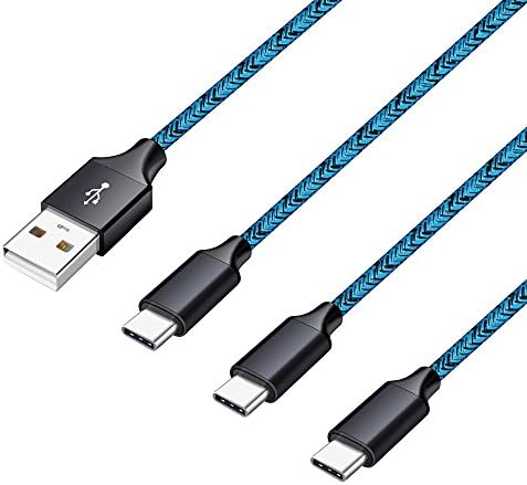 USB Type C Cable, AndHot 3 Pack 6FT Nylon Braided USB A to USB C Charger Cable Fast Charging Cord for Samsung Galaxy Note 8 S9 S8 Plus, LG G5 G6 V30, HTC 10, Nexus 5X/6P, Google Pixel XL