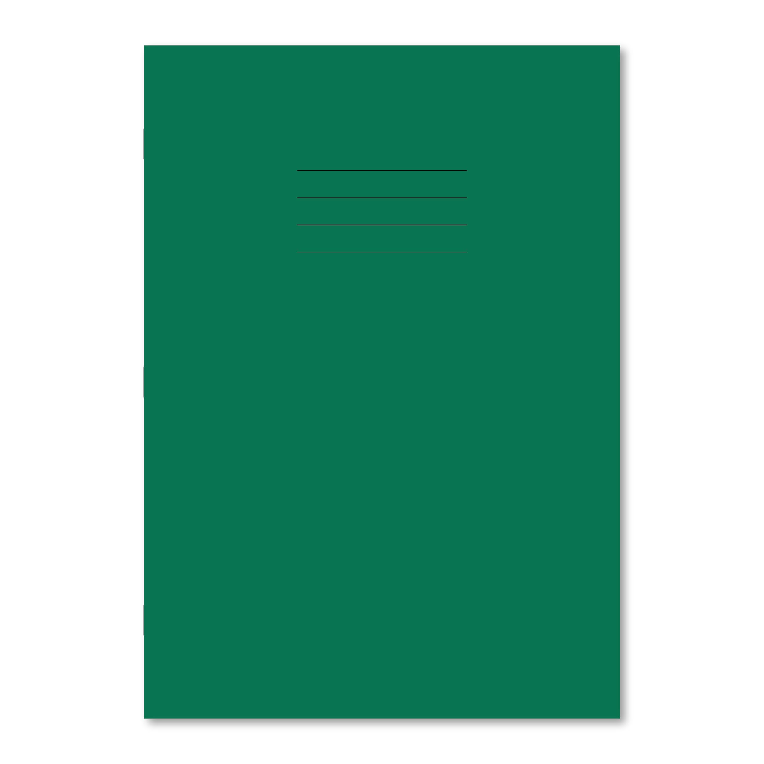 Hamelin A4 8 mm Ruled and Margin 80 Pages Exercise Book - Dark Green (Pack of 50), 100101168
