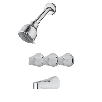 Pfister G019110 Pfister 3 Handle Tub Shower Faucet With Metal