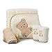 Spasilk 100% Cotton Hooded Terry Bath Towel with 4 Washcloths, Beige primary